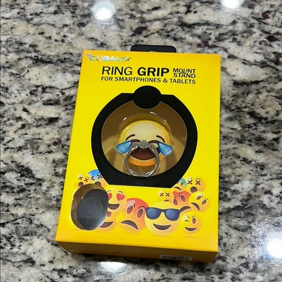 Cobalt Emoji Ring Grip for Smartphones & Tablets - Picture 1 of 4